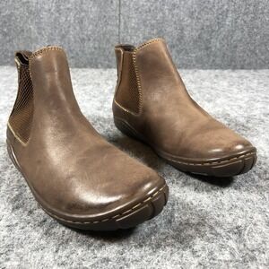 Born Chelsea Ankle Boots Womens 7 Brown Leather Pull On Comfort Booties